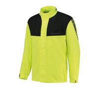 Rusty Stitches Sander Rain Motorbike Motorcycle Over Jacket Black / Fluo Yellow