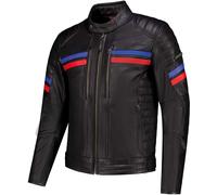 Rusty Stitches Steve, leather jacket M Black/Red/Blue