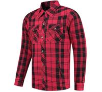 Rusty Stitches Super Neil V2 Motorcycle Shirt, black-red, size 8XL for Men