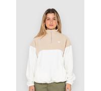 Rusty Tonal Division Polar Half-Zip Fleece Sweater oatmeal 10