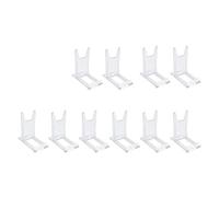 RUSWEST 20 Pcs Display Stand, Acrylic Plate Adjustable Sliding Clear Display Stand Easel Two Part for Plates,Books