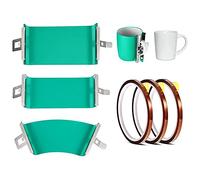 RUSWEST 3 Pieces 3D Sublimation Silicone Mug Wrap, with 3 33 M Heat Tape for Printing Mugs Machine