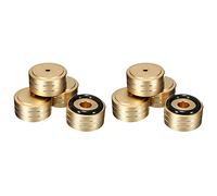 RUSWEST 8Pcs 40X20mm Aluminum HIFI AMP Speaker Isolation Stand Turntable DAC Feet Pad (Gold)