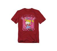 Rutgats Valentine'S Day Angelica I Love Me Myself And I T Shirt, Cardinal Rugrats Red XL