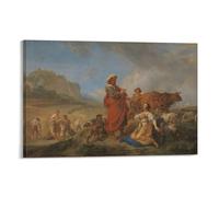 Ruth And Boas Nicolaes Berchem Poster Artworks Picture Print Poster Wall Art Painting Canvas Decor Home Posters 12x18inch(30x45cm)