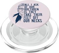 Ruth Bader Ginsburg ASK BRETHREN FEET OFF OUR NECKS RBG Meme PopSockets PopGrip for MagSafe