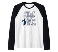 Ruth Bader Ginsburg Ask Brethren FEET Off Our Necks RBG Meme Raglan Baseball Tee