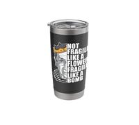 Ruth Bader Ginsburg NOT Fragile Like A Flower Bomb RBG Meme Stainless Steel Insulated Tumbler