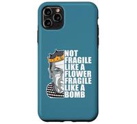 Ruth Bader Ginsburg NOT FRAGILE LIKE FLOWER RBG Meme ON BACK Case for iPhone 11 Pro Max