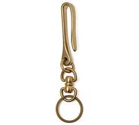 Ruth&Boaz 360 Degree Swiveling U-Hook Retro Snap Hook Solid Brass Keychain (Brass)