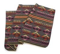 Ruth&Boaz Outdoor Wool Blend Blanket Ethnic Inka Pattern(T)（ Grey,X-Large