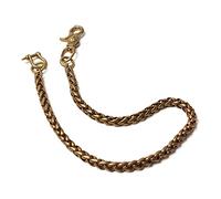 Ruth&Boaz Solid Brass Cable Chain Biker Trucker Keychain Key Jean Wallet Chain (Horse-shoe Hook, 24.8")
