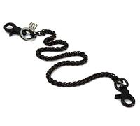 Ruth&Boaz Spiral With 3 Clasp Stainless Steel Wallet Chain (13", Black)