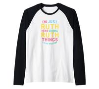 Ruth Here Doing Ruth Things Funny Ruth Name Raglan Baseball Tee