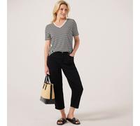 Ruth Langsford Barrel Leg Twill Jeans Petite BLACK SIZE 10