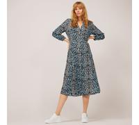 Ruth Langsford Button Through dress Tall BLUE ANIMAL SIZE 10