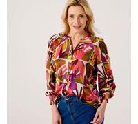 Ruth Langsford Button Through Shirred Neck Blouse LILAC SIZE 10