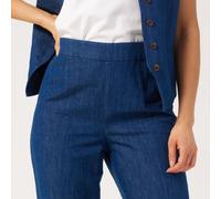 Ruth Langsford Denim Look Tapered Leg Trousers Petite INDIGO SIZE 10