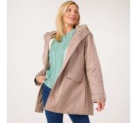 Ruth Langsford Faux Fur-Lined Parka Coat SOFT KHAKI SIZE 10