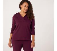 Ruth Langsford Leisurewear Cross Neck Tunic Hoodie CHARCOAL MARL 2XL