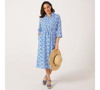 Ruth Langsford Printed Shirt Dress Petite BLUE GEO SIZE 16