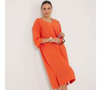Ruth Langsford Solstice Beach Pleat Detail Dress ORANGE LARGE
