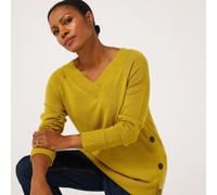 Ruth Langsford V-Neck Side Detail Jumper DARK CHOCOLATE 2XL