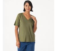 Ruth Langsford V-Neck Smart Jersey Top GRAPE FRUIT 2XL