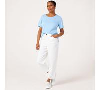Ruth Langsford White Barrel Leg Jean Petite WHITE SIZE 10