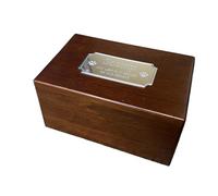 Rutherfords Gifts Personalised Compact Teak Pet Memorial Rememberance Ashes Urn Cremation Casket