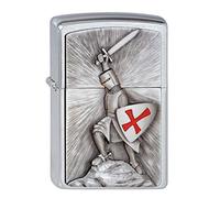 Rutherfords Gifts Personalised Crusade Victory Brushed Chrome Lighter - Engraved Free with a message of your choosing up to 80 characters!