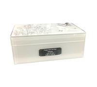 Rutherfords Gifts Personalised Rectangular Butterfly Floral Jewellery Trinket Box - Engraved With A Message Of Your Choosing