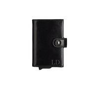 Rutherfords Gifts Personalised RFID Ejector Card Compact Black Smart Leather Wallet - Laser Engraved on Front and Personalised Message Inside