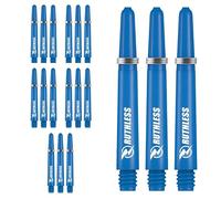 RUTHLESS Deflectagrip Dart Shafts | Durable Nylon Stems with Springs | Tweenie 40mm, Blue, 3 Sets of 3 Flights (3XS1570)