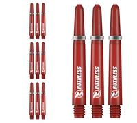 RUTHLESS Deflectagrip Dart Shafts | Durable Nylon Stems with Springs | Tweenie 40mm, Red, 3 Sets of 3 Flights (3XS1573)
