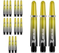 RUTHLESS Deflectagrip Polycarbonate Dart Shafts | Durable Stems with Springs in Tweenie Length, 40mm, Black & Yellow, 5 Sets (5XS1591)