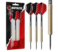 RUTHLESS Eagles | Steel Tip Brass Darts Set with Ringed Barrel Design, Dart Flights and Stems Included (D0455)