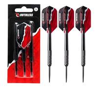 RUTHLESS Mini Dart Set | Miniature Lightweight Steel Tip Darts Set Including Flights, Black (BX238)