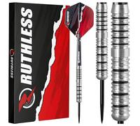 RUTHLESS Ranger II Professional Tungsten Steeltip Darts Set in 21g and 23g, with Flights and Stems Shafts (23g)