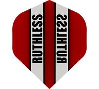 RUTHLESS RX Panel Dart Flight | Extra Strong 100 Micron | Clear Standard No2 Shape, Red, 3 Sets of 3 Flights (3XF3525)