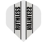RUTHLESS RX Panel Dart Flight | Extra Strong 100 Micron | Clear Standard No2 Shape, White, 5 Sets of 3 Flights (5XF3519)