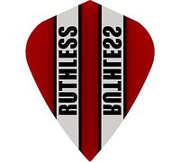 RUTHLESS RX Panel Dart Flights | Extra Strong 100 Micron | Clear Kite Shape, Red, 1 Set of 3 Flights (3XF3536)
