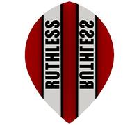 RUTHLESS RX Panel | Extra Strong 100 Micron | Clear Pear Shape, Red, 3 Sets of 3 Flights (3XF3533)