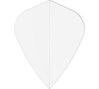 RUTHLESS RX Poly Plain Solid | 75 Micron | Kite Shape, Clear, 5 Sets of 3 Flights (5XF3669)