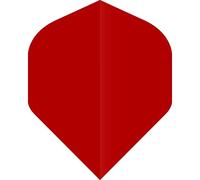 RUTHLESS RX Poly Plain Solid | 75 Micron | Standard No2 Shape, Red, 5 Sets of 3 Flights (5XF3649)