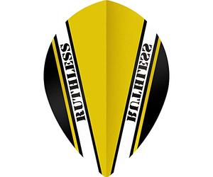 RUTHLESS RX V100 Pro Dart Flights | Extra Strong 100 Micron | Pear, Yellow, 3 Sets of 3 Flights (3XF3507)