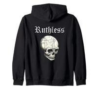 Ruthless Skull Backprint Zip Hoodie