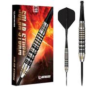 RUTHLESS | Solar Storm | Steel Tip Darts | 90% Tungsten | Moulded Flights & Stems | Precision Machined Barrels | 23g.