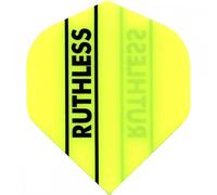 RUTHLESS Solid Panel Dart Flights | Extra Strong 100 Micron | Standard, Fluro Yellow, 3 Sets of 3 Flights (3XF3550)