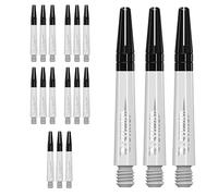 RUTHLESS Sting | Polycarbonate Dart Shafts Solid White with Black Aluminium Top, Tweenie 40mm, 5 Sets of 3 Stems (5XS1772)